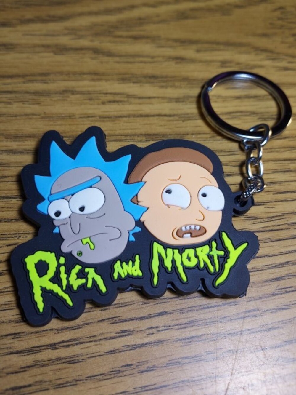 RICK and MORTY KEYCHAIN ❤️ 3D Rubber Flexible & Double-sided Displayed Only